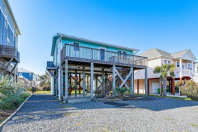 Oak Island Home with Covered Patio Steps to Beach!